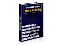 Free PLR eBook – Quick & Easy Guide to Article Marketing